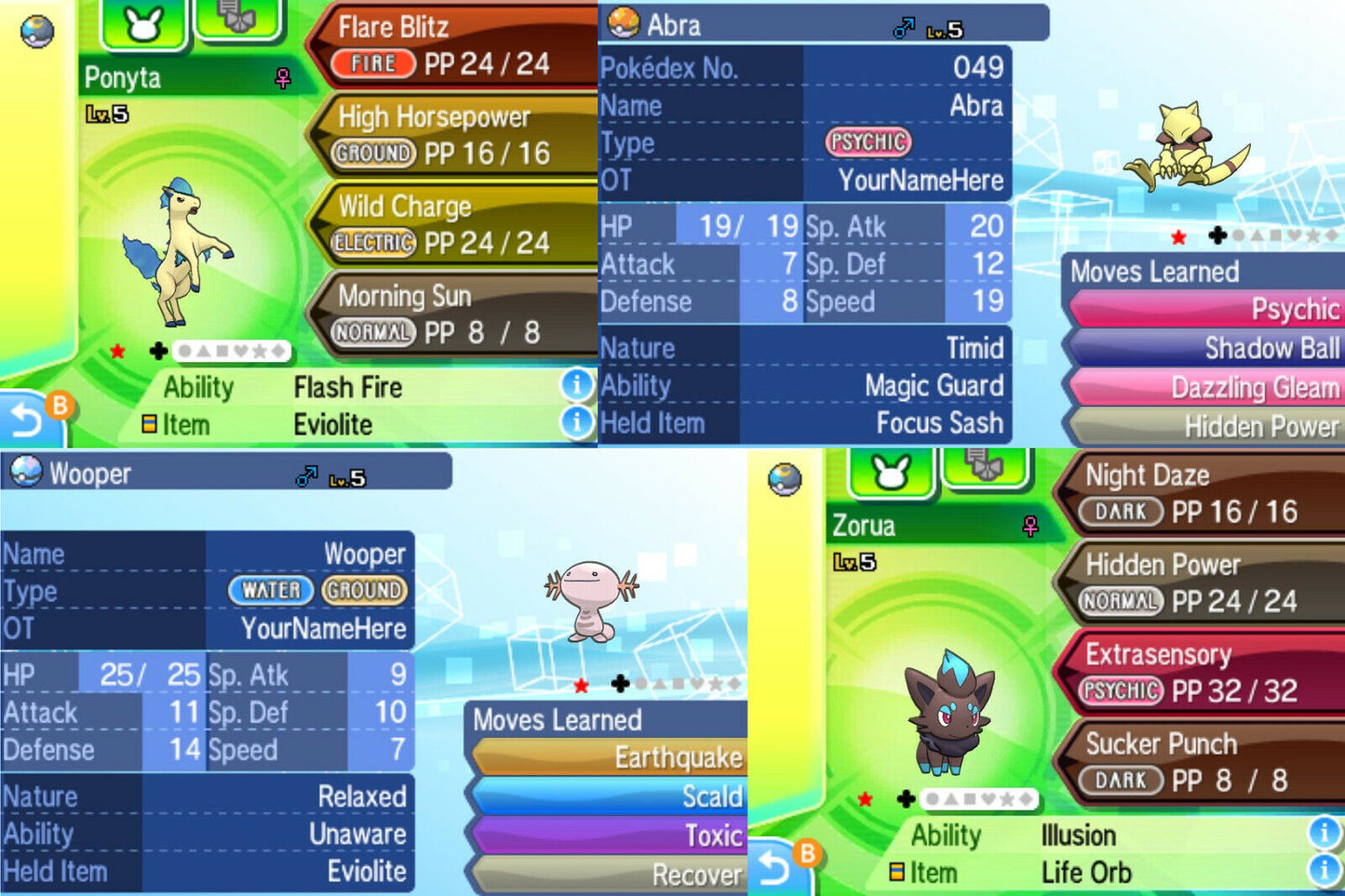 Pokemon Ultra Sun Moon Unlock Service All 807