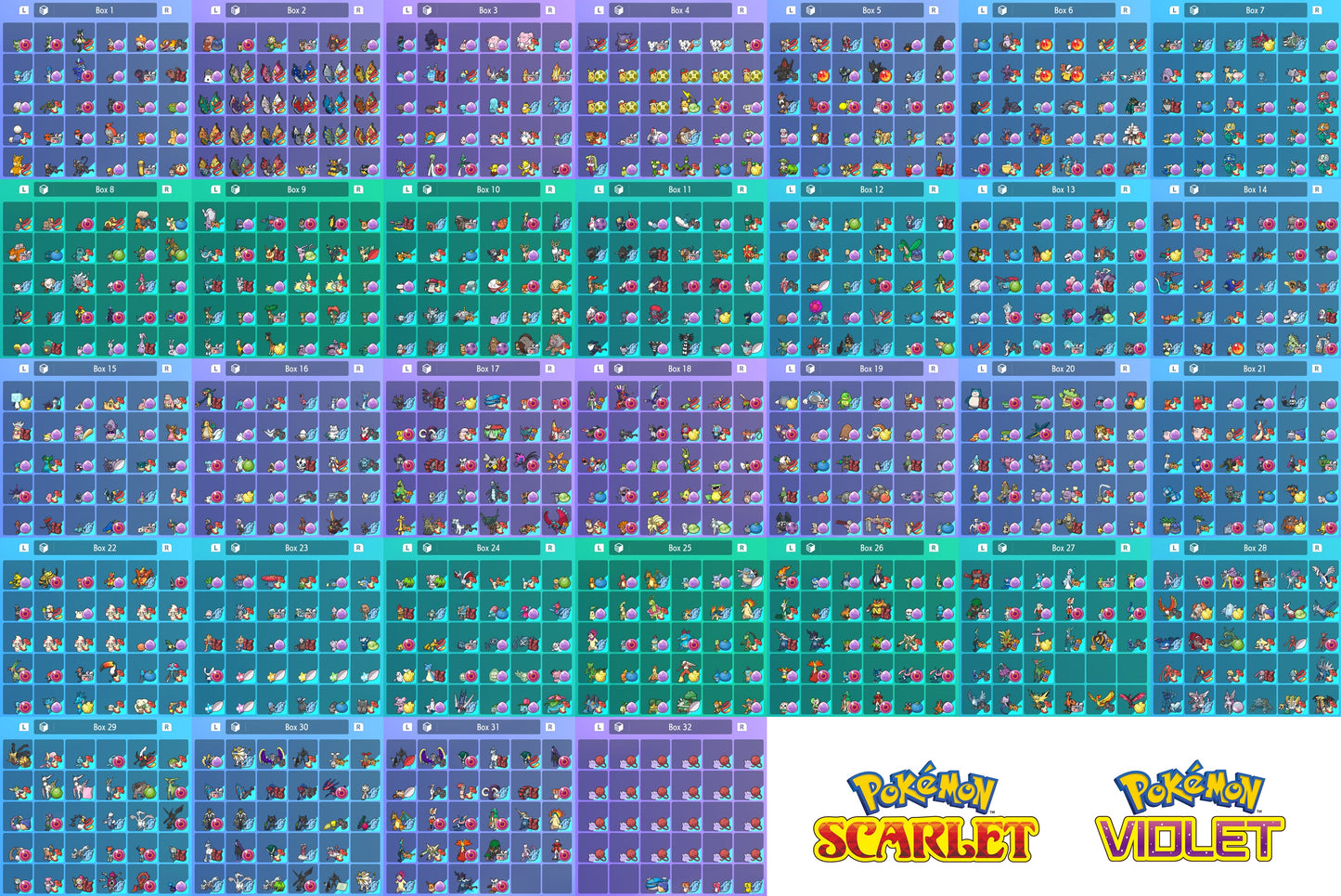 Pokemon Home Scarlet Violet Paldea Dex