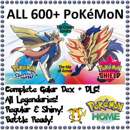 Pokémon Home Espada Escudo Galar Dex 